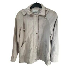 Fitz-Wright Beige Hooded Jacket M Polyester & Nylon